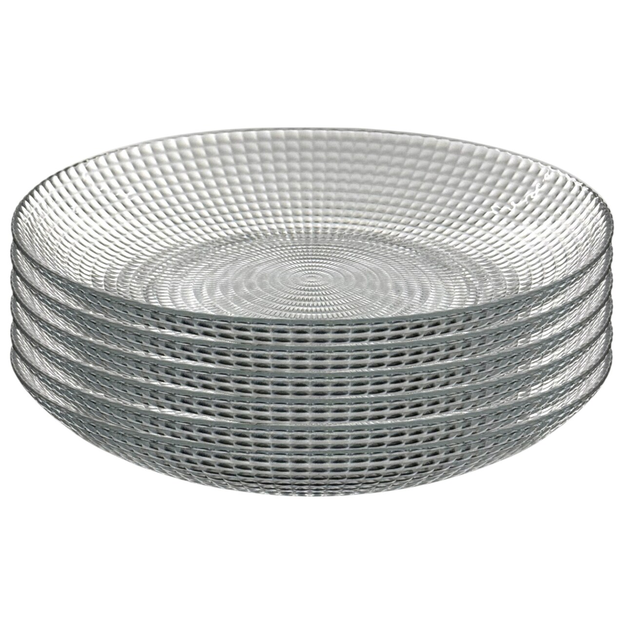 Handmade Swirl Pattern Glass Plate Decorative Soup and Salad Dish